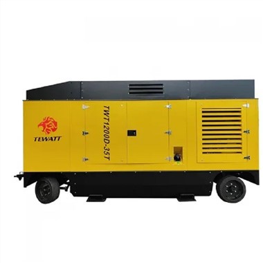 Stor tryckmobil skruvluftkompressor