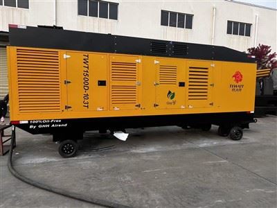 Mobil dieseldriven oljefri luftkompressor